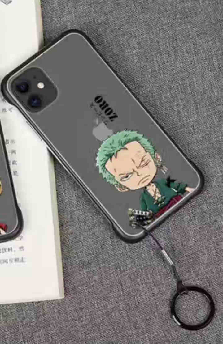 迈琪数码 苹果11手机壳无边框iPhone 11pro max保护套海贼王路飞索隆超薄防摔 适用于 苹果11【无边框】海贼王,第4张