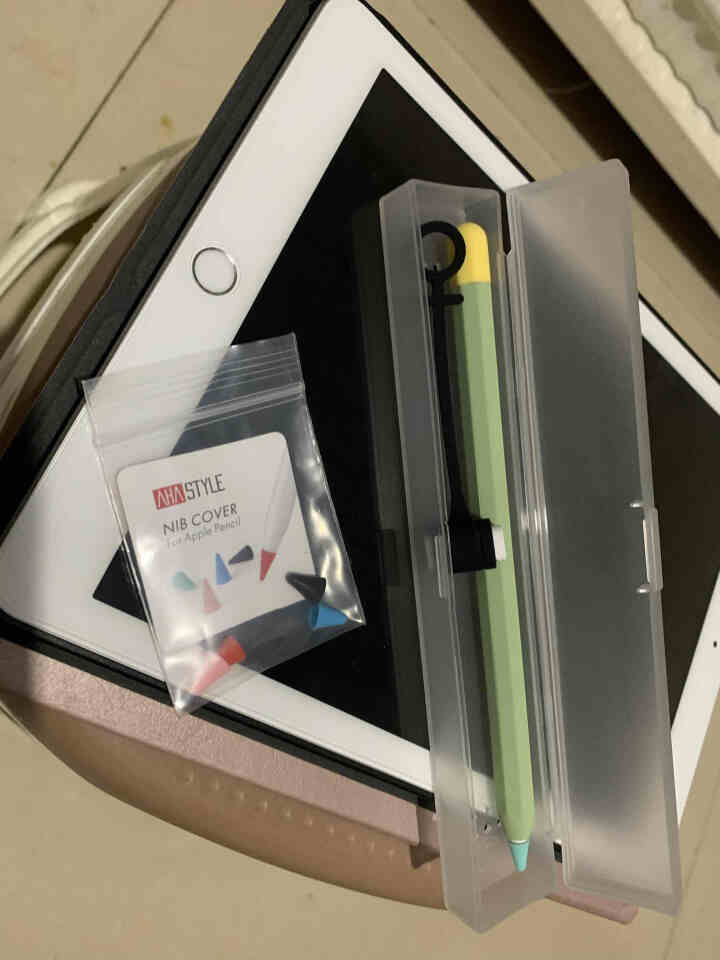 Apple Pencil保护套一代苹果触控笔套轻薄软硅胶防摔防丢平板iPad手写笔配件 分体【牛油果绿+黄】一代专用怎么样，好用吗，口碑，心得，评价，试用报告,第4张