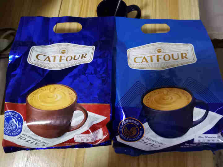 Catfour 特浓咖啡160条/40条 提神速溶三合一咖啡粉600g 蓝山风味黑咖啡组合 正品特惠 特浓咖啡 特浓咖啡40条+蓝山风味40条买送杯怎么样，好用,第3张