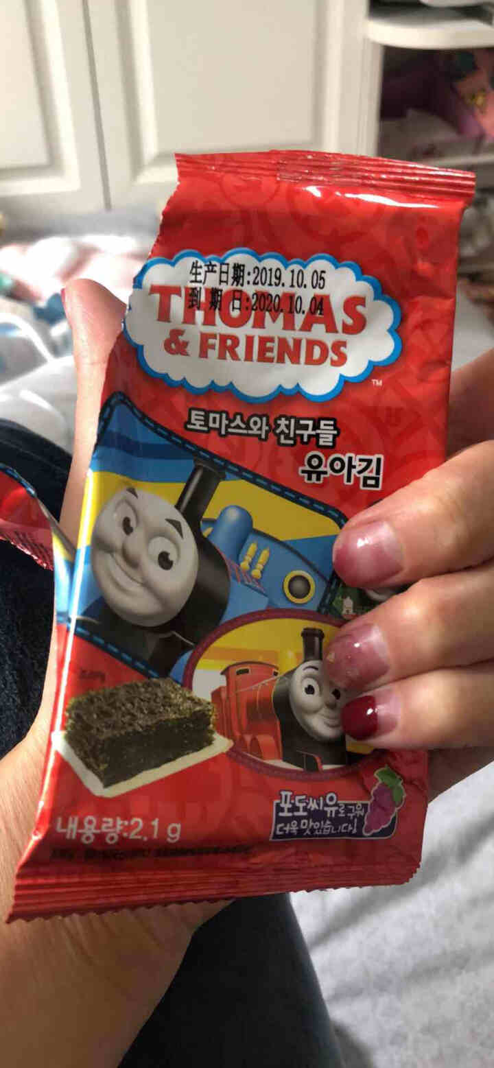 小火车（THOMAS & FRIENDS） 韩国进口托马斯小火车海苔儿童 宝宝零食 成长快乐海苔14.1g怎么样，好用吗，口碑，心得，评价，试用报告,第4张