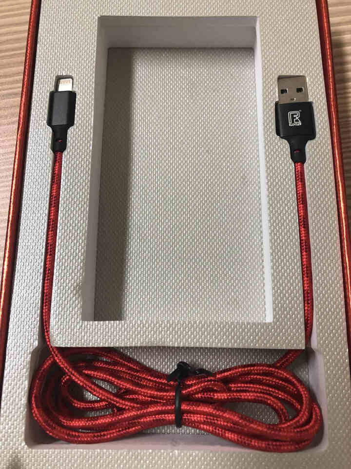 诺凡（ROFI）苹果数据线MFI认证芯片iPhoneXs Max手机快充充电线X/8plus电源线 MFI认证 1.2m编织线 玛瑙红怎么样，好用吗，口碑，心得,第4张