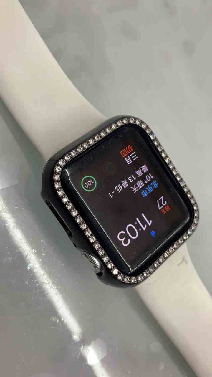 白布斯适用苹果apple手表保护套iwatch1/2/3/4/5代镶钻保护壳防摔防尘 黑色 宽度40mm怎么样，好用吗，口碑，心得，评价，试用报告,第4张