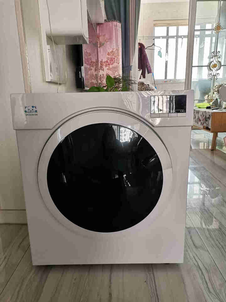 花猫 6kg/9kg 家用小型 滚筒式衣服烘干机 内衣裤消毒机速干智能杀菌 静音 大容量省电干衣机 母婴款6公斤 珍珠白GDZ60,第2张