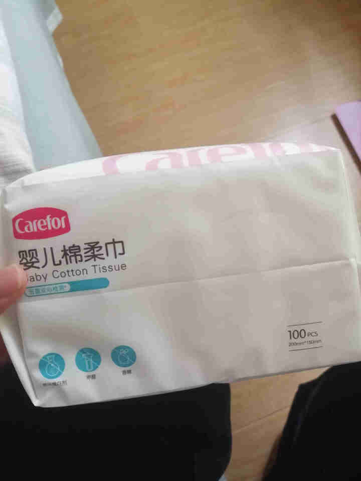 Care爱护棉柔巾干湿两用巾 婴儿干湿巾纸 棉柔巾 加厚洗脸巾100抽 100抽*1包怎么样，好用吗，口碑，心得，评价，试用报告,第4张