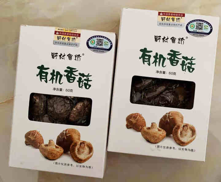 野村食坊 香菇 干货 东北特产 有机食品 年货节小香菇 60g*2盒怎么样，好用吗，口碑，心得，评价，试用报告,第2张