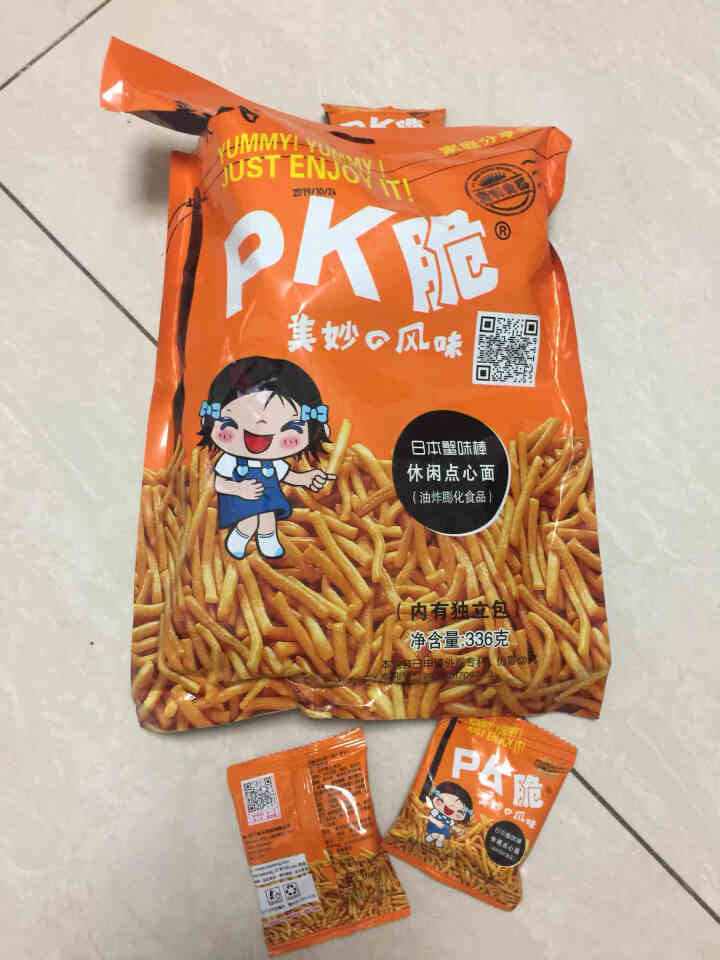 比多乐来一口PK脆休闲点心面 日本蟹味棒336g 膨化食品 怀旧零食 红色怎么样，好用吗，口碑，心得，评价，试用报告,第2张