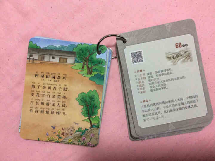 国学经典幼儿儿童小学生必背古诗词75首有声学习卡唐诗弟子规早教认字识字启蒙小学生必背注音版唐诗卡片 75首古诗词卡（大尺寸）怎么样，好用吗，口碑，心得，评价，试,第4张