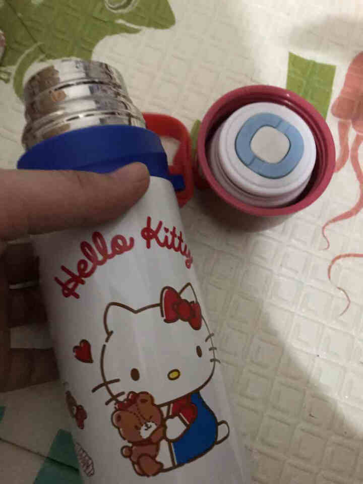 Hello Kitty儿童保温杯带吸管女小学生大人便携水壶防摔幼儿园水杯 KT,第3张