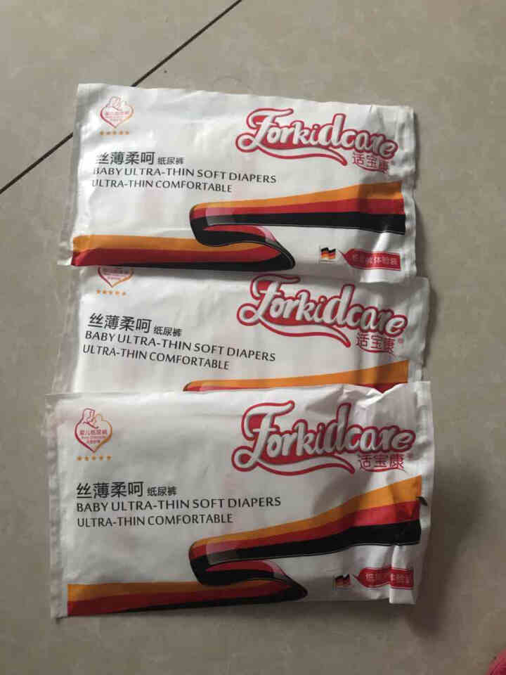 适宝康·Forkidcare 丝薄柔呵纸尿裤试用装M码*3片 适合6,第2张