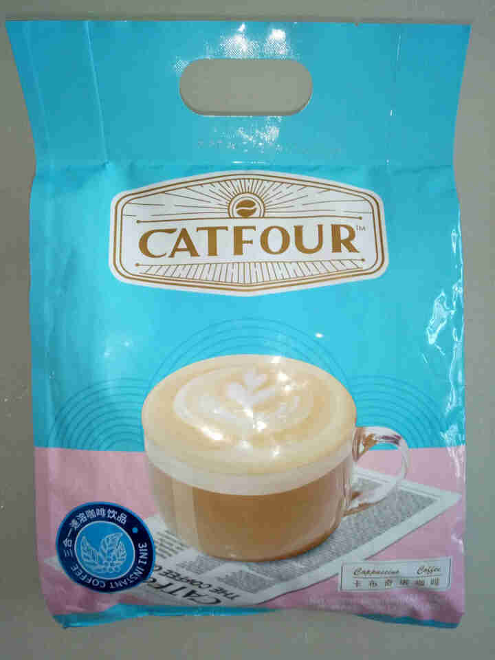 Catfour 卡布奇诺咖啡160条/40条 特浓提神速溶三合一咖啡粉600g 正品特惠 卡布奇诺 40条600g*1袋怎么样，好用吗，口碑，心得，评价，试用报,第2张