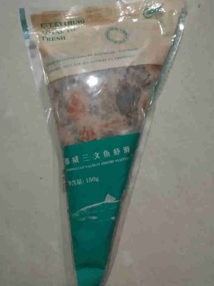 【冷冻】淘鲜团 挪威三文鱼新鲜手打虾滑150g 85%虾肉颗粒看得见 袋装 火锅丸子 火锅 食材 海鲜水产怎么样，好用吗，口碑，心得，评价，试用报告,第2张