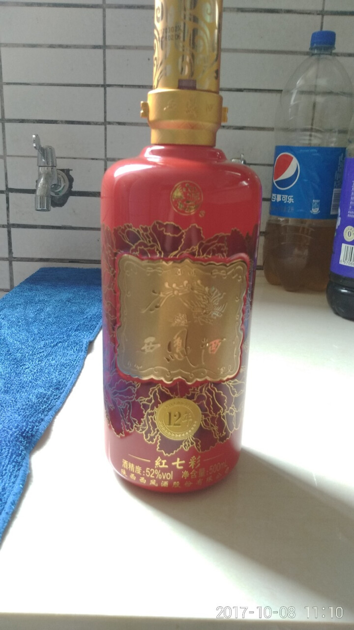 西凤酒 红七彩(12年)52度 单瓶装白酒500ml 口感凤香型