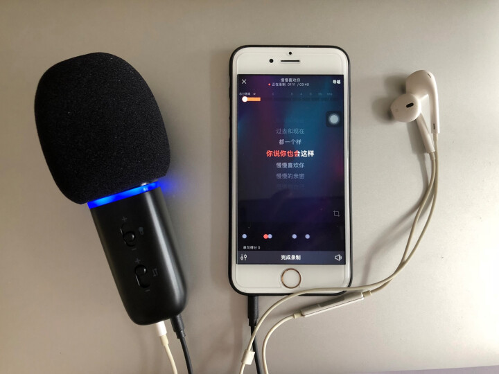 唱吧c1直播版 麦克风 黑色/手机电脑麦克风/全民k歌通用/主播直播专用