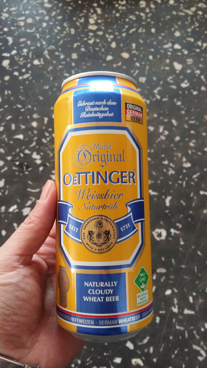德国原装进口啤酒奥丁格oettinger自然浑浊型小麦啤酒500ml1听