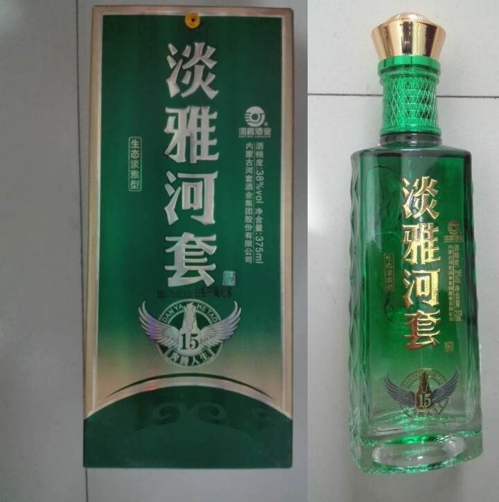 【内蒙古特产白酒】淡雅河套15年浓香型白酒38度375ml