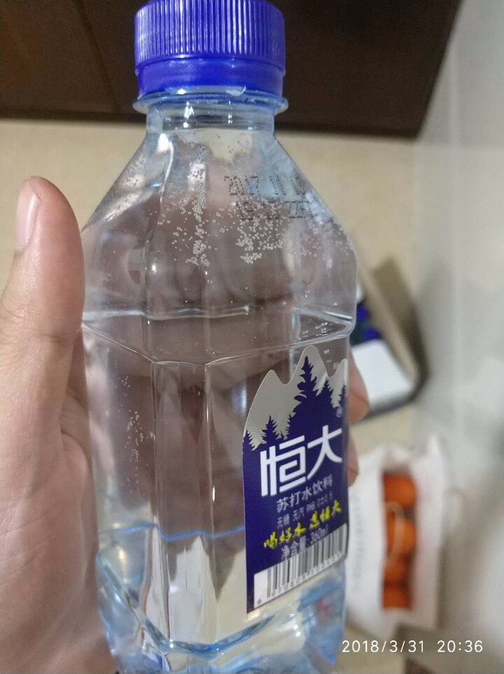 恒大苏打水原味无糖无汽360ml24