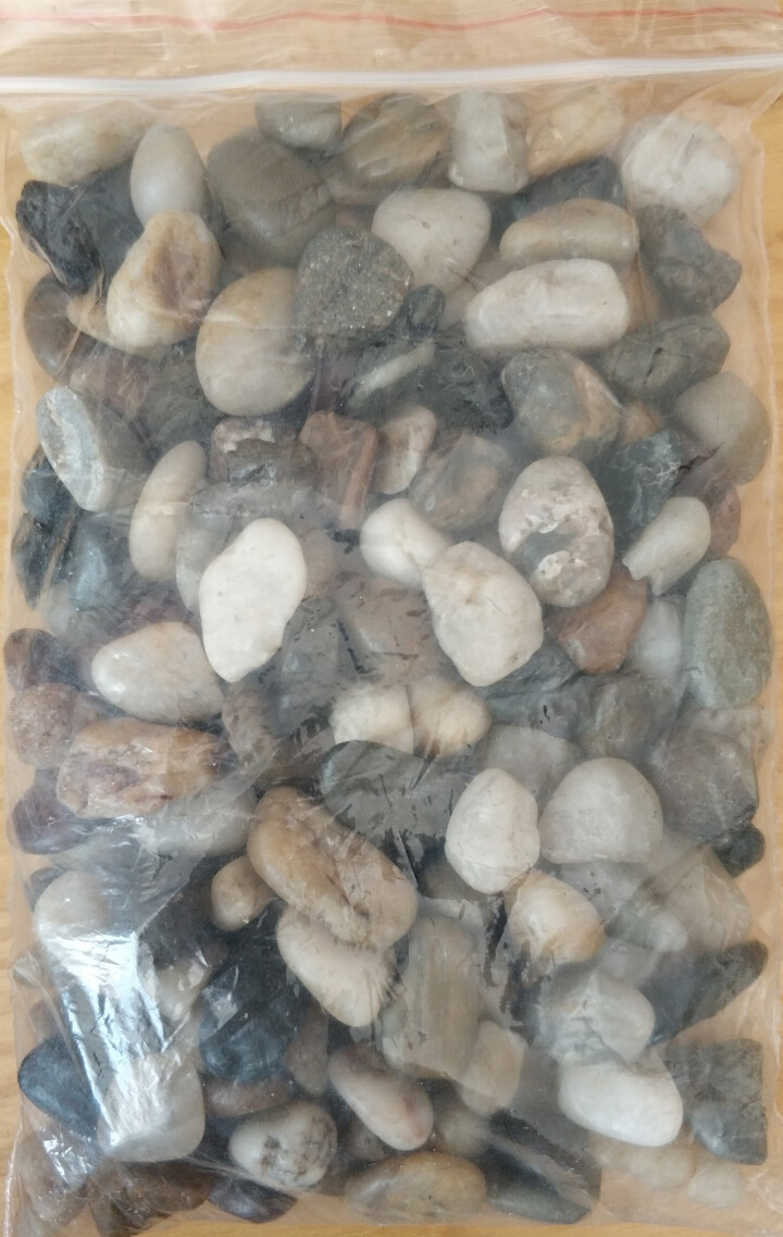 沭沐 鹅卵石雨花石白石头原石精品高抛光五彩石头装饰