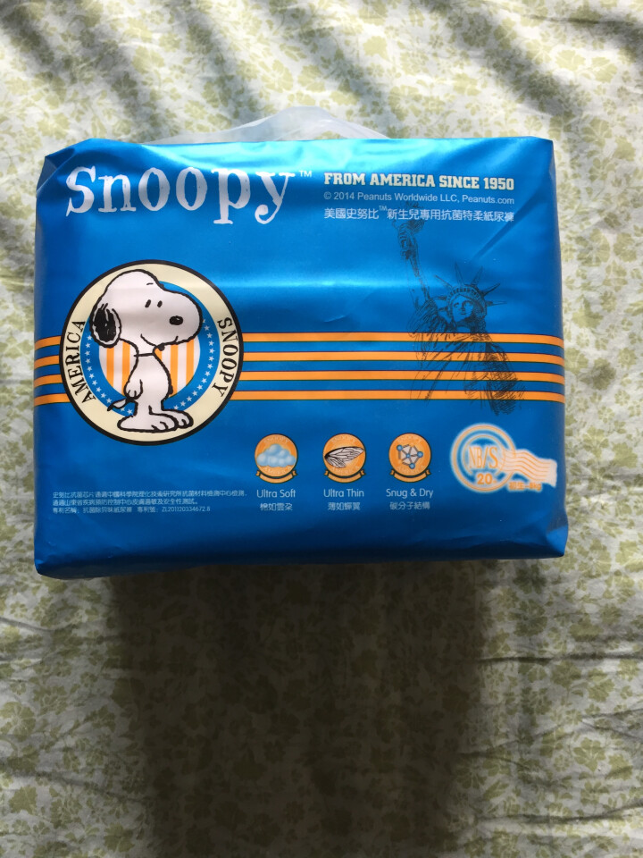 史努比（SNOOPY）纸尿裤超薄透气尿不湿男女通用 小包NB20片怎么样，好用吗，口碑，心得，评价，试用报告,第3张