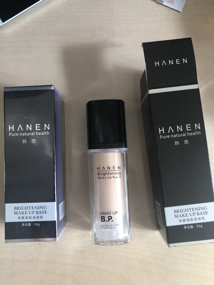 韩恩（HANEN） 正品妆前乳隔离保湿持久遮瑕定妆补水打底遮瑕隐形毛孔学生 亮颜瓷肌妆前乳怎么样，好用吗，口碑，心得，评价，试用报告,第4张