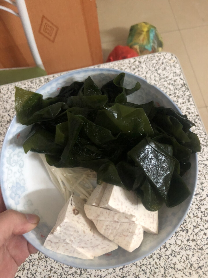 美味研 冷冻鲜嫩海带叶 盐渍海带海藻 600g（300g*2） 袋装 火锅食材 海鲜水产怎么样，好用吗，口碑，心得，评价，试用报告,第2张