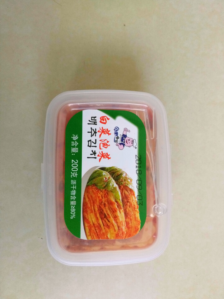 小肥食品白菜泡菜200g辣白菜韩式泡菜腌制咸菜开味下饭菜 小肥泡菜1盒怎么样，好用吗，口碑，心得，评价，试用报告,第2张