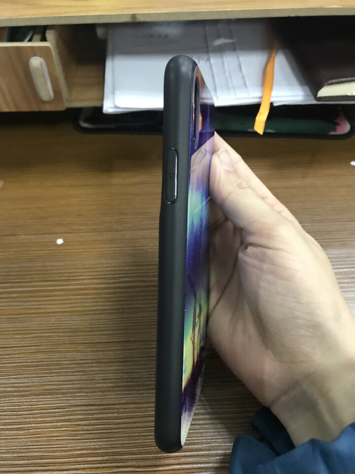 威健 苹果xs max手机壳iphoneXR保护套玻璃夜光炫彩极光防摔全包软边硬壳抖音同款送钢化膜 iPhone XS,第4张