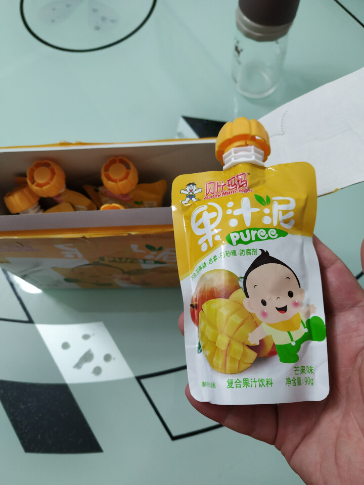 贝比玛玛果泥宝宝幼儿辅食零食草莓味芒果味猕猴桃味三种口味可选 90g*6袋/盒 芒果味怎么样，好用吗，口碑，心得，评价，试用报告,第3张