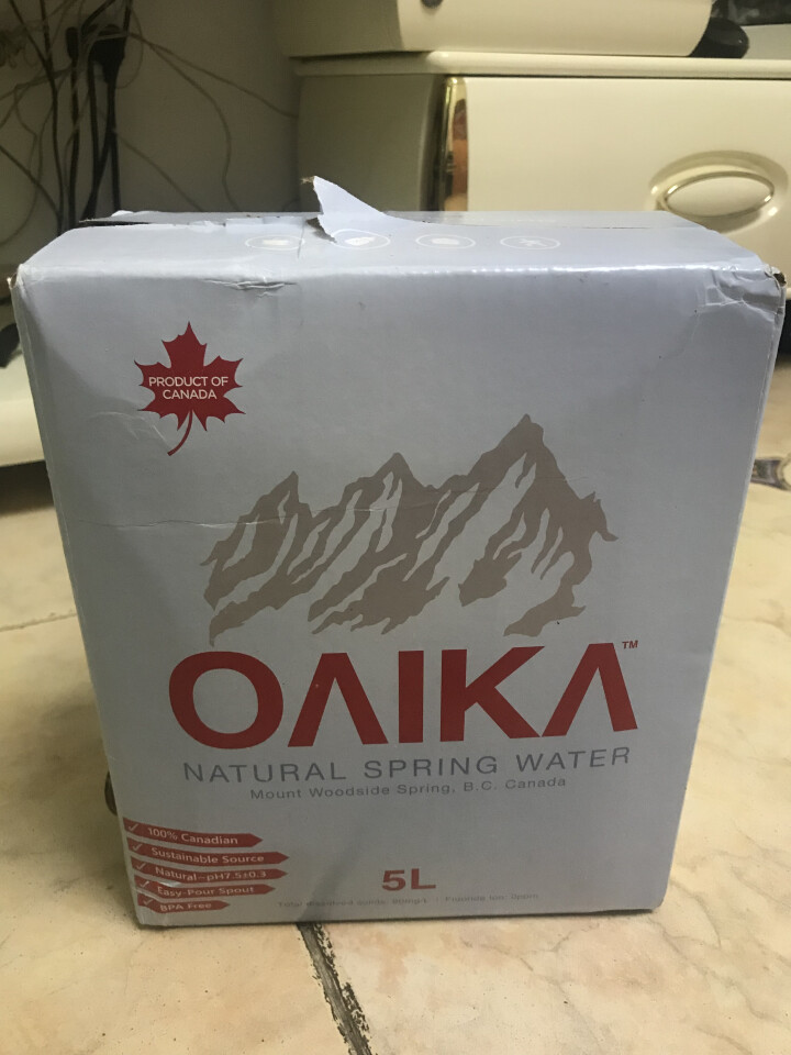 加拿大原装进口班芙OAIKA天然饮用水5L（家庭装饮用山泉水） 5L怎么样，好用吗，口碑，心得，评价，试用报告,第2张