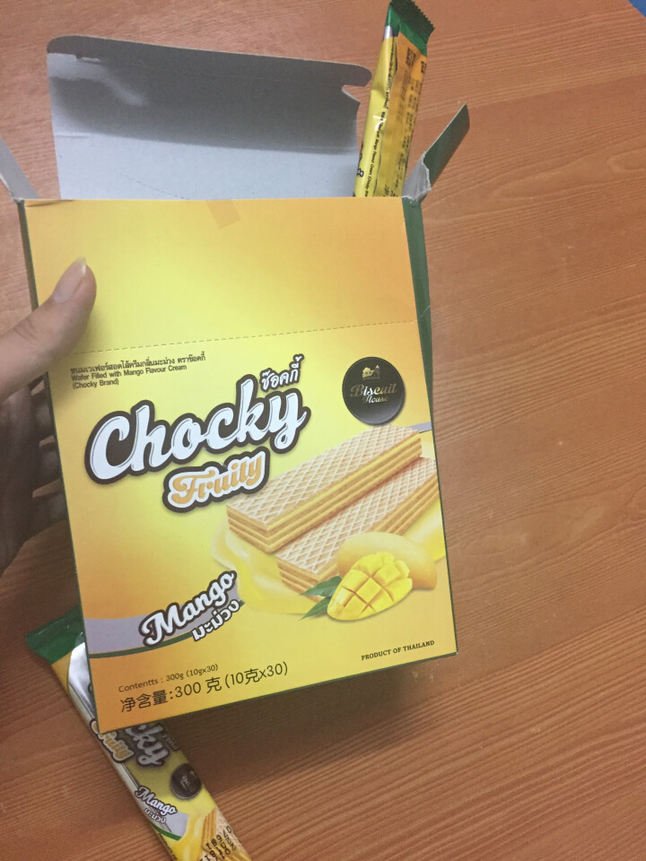 CHOCKY/泰国比斯奇果屋巧客威化饼夹心饼干椰子味 芒果味 10g*30怎么样，好用吗，口碑，心得，评价，试用报告,第3张