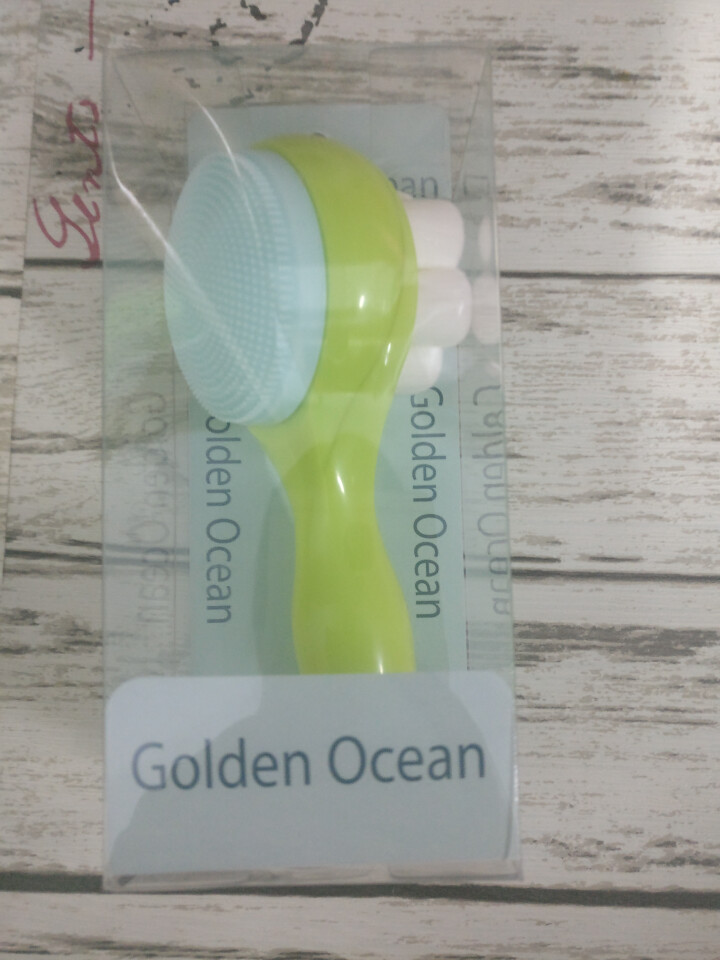 GoldenOcean金海洋梅花双面洗脸刷 站立式软毛硅胶洗脸刷 去黑头去角质 洗脸扑洁面刷 草绿色怎么样，好用吗，口碑，心得，评价，试用报告,第2张