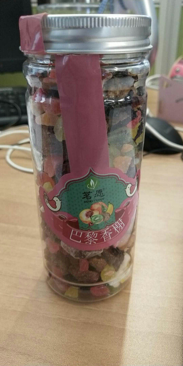 【3种口味送蘑菇杯】茗愿 水果茶 巴黎香榭 蓝莓物语 彩虹甜心 果粒茶 果茶 3罐/540g 水果茶组合3种口味540克怎么样，好用吗，口碑，心得，评价，试用报,第2张