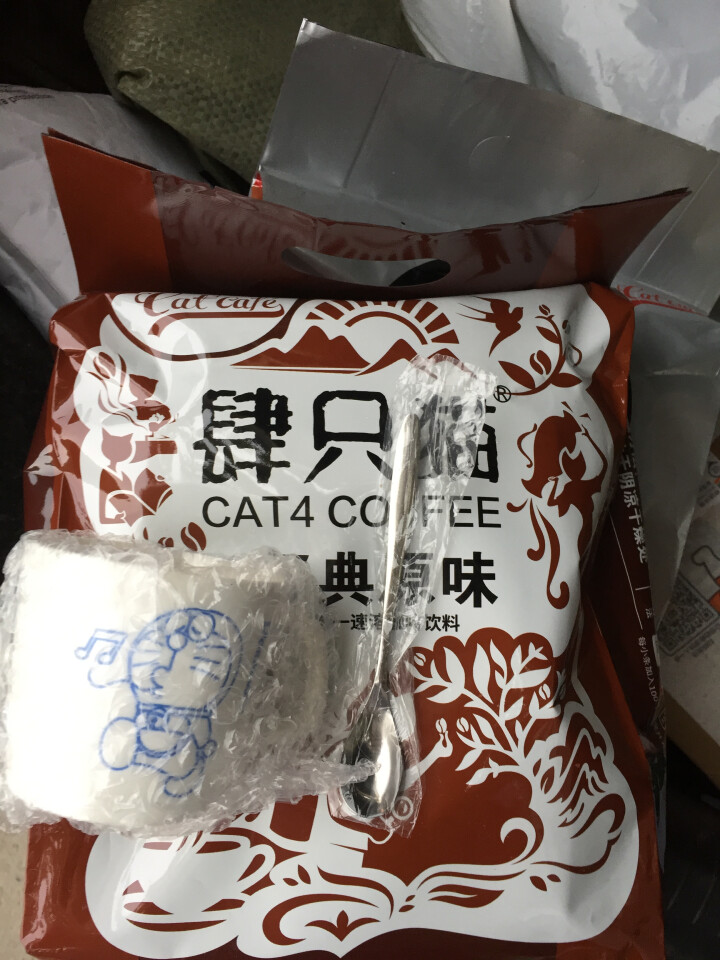 肆只猫 速溶咖啡粉原味特浓咖啡三合一50条750g袋装 云南小粒 原味+特浓100条：买送杯+勺子怎么样，好用吗，口碑，心得，评价，试用报告,第3张