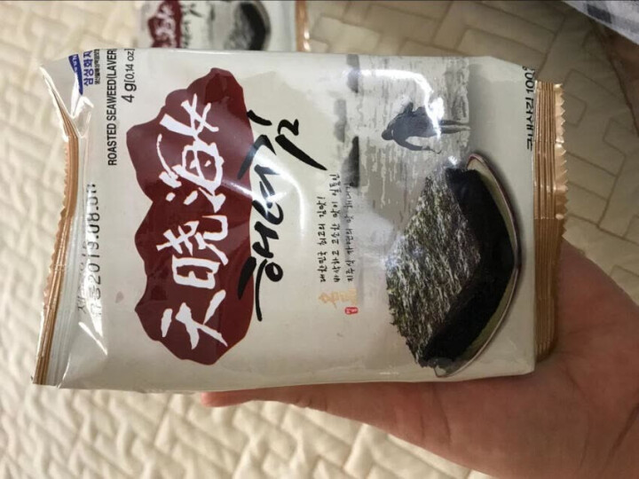 韩国进口 天晓海女海苔 儿童宝宝即食休闲零食 【低盐】紫菜脆片 网红海苔卷12g 低盐款4g*3包(黄色)怎么样，好用吗，口碑，心得，评价，试用报告,第3张