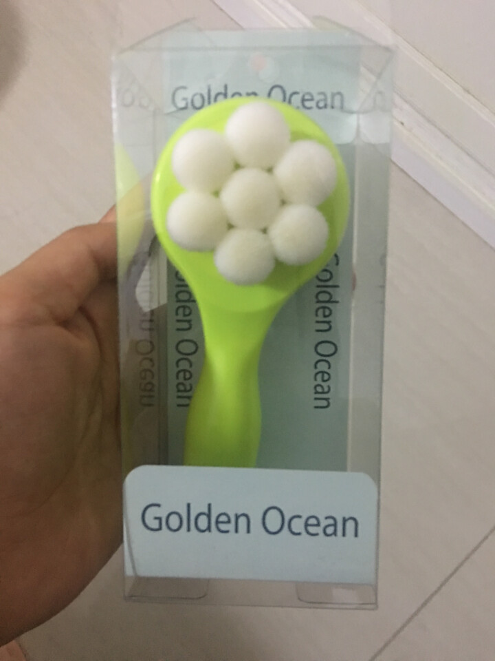 GoldenOcean金海洋梅花双面洗脸刷 站立式软毛硅胶洗脸刷 去黑头去角质 洗脸扑洁面刷 草绿色怎么样，好用吗，口碑，心得，评价，试用报告,第2张