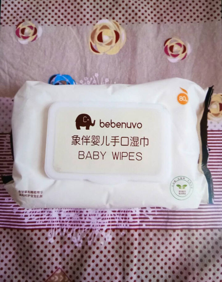 bebenuvo 象伴婴儿手口湿巾80片单包带盖抽纸湿巾怎么样，好用吗，口碑，心得，评价，试用报告,第2张