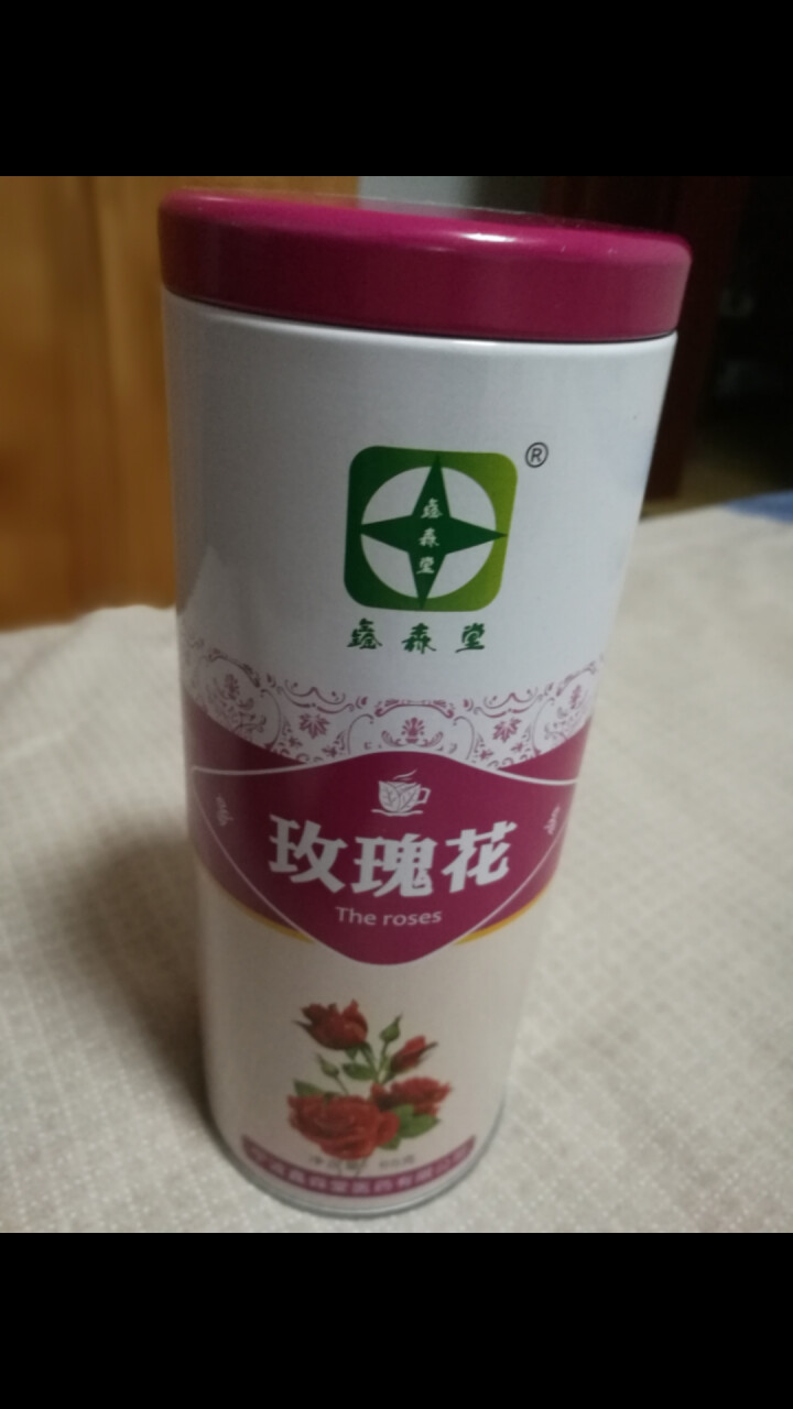 鑫森堂 玫瑰花茶 正宗精选平阴玫瑰花 可搭配菊花茶泡水喝的养生茶花茶65g/罐 红色怎么样，好用吗，口碑，心得，评价，试用报告,第2张