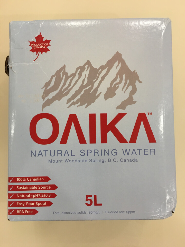 加拿大原装进口班芙OAIKA天然饮用水5L（家庭装饮用山泉水） 5L怎么样，好用吗，口碑，心得，评价，试用报告,第2张