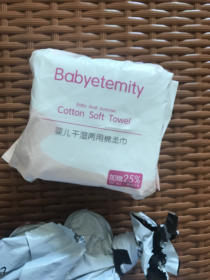 宝贝永恒（Babyetemity） 口手棉柔巾婴儿干湿两用100抽 干柔巾手帕纸 湿柔巾护理卸妆洁面 1包装怎么样，好用吗，口碑，心得，评价，试用报告,第4张