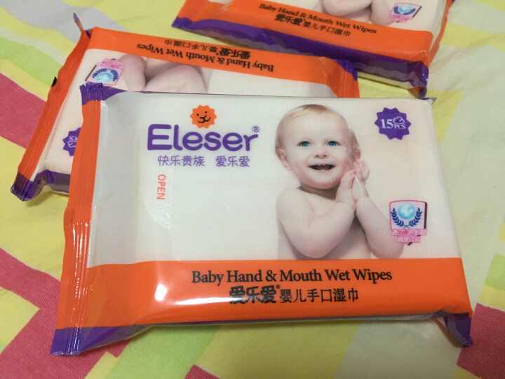爱乐爱（Eleser） 婴儿手口湿巾15片*3包便携组合装怎么样，好用吗，口碑，心得，评价，试用报告,第3张