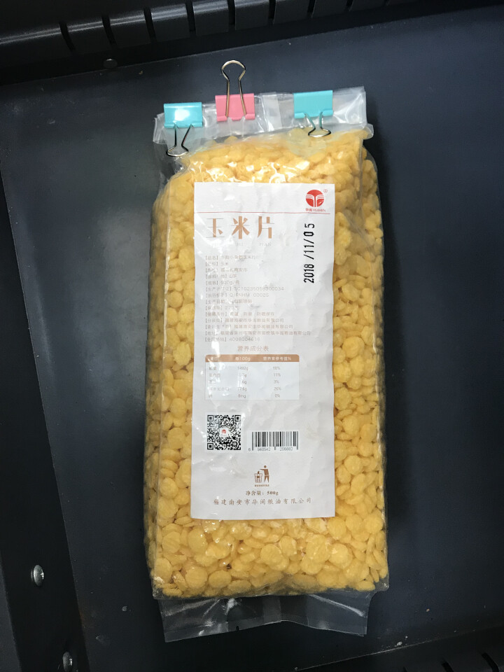 华闽小杂粮 香甜玉米片 五谷杂粮 即食冲饮 营养谷物早餐500g 玉米片怎么样，好用吗，口碑，心得，评价，试用报告,第3张