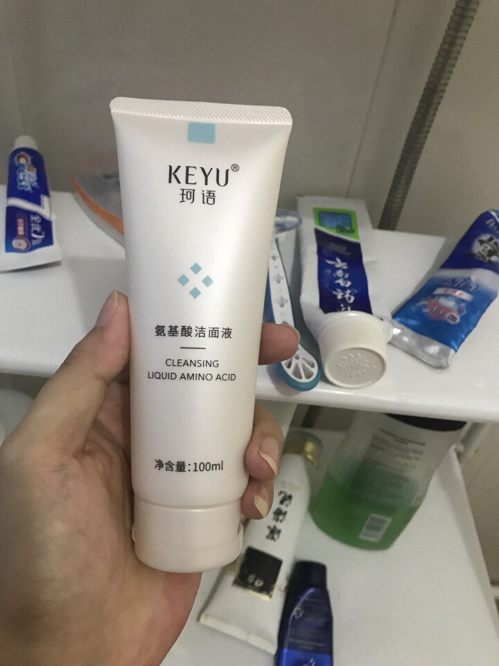 珂语(KEYU)洗面奶氨基酸洁面液100ml（温和净肤锁水保湿 敏感肌洁面乳男女适用）怎么样，好用吗，口碑，心得，评价，试用报告,第3张