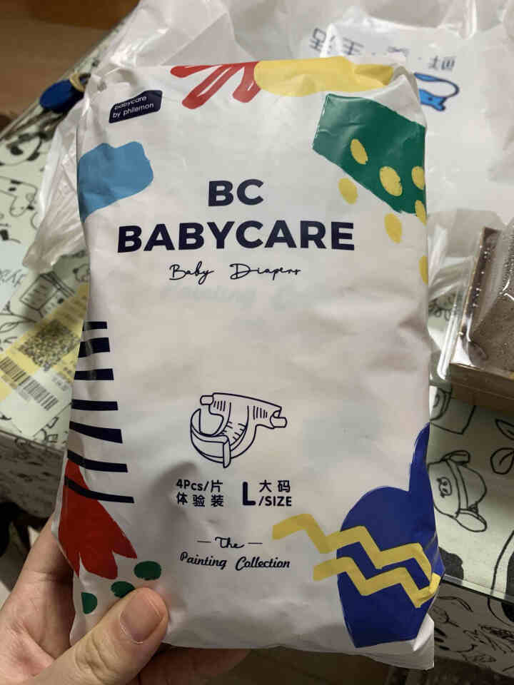 babycare艺术大师系列弱酸纸尿裤L码体验装4片装（9,第2张