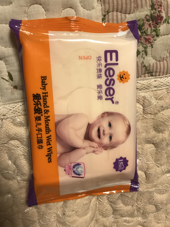 爱乐爱（Eleser） 婴儿手口湿巾15片*3包便携组合装怎么样，好用吗，口碑，心得，评价，试用报告,第2张