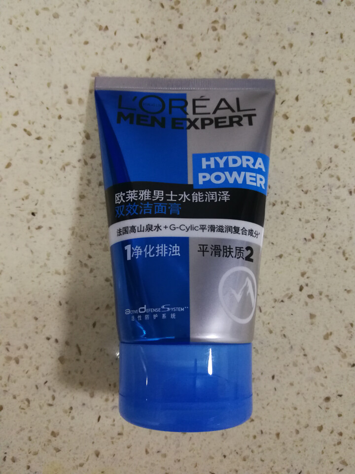 欧莱雅（LOREAL） 男士火山岩控油清痘洁面膏 洁面乳清洁毛孔去黑头洗面奶净彻毛孔抗痘去痘 男士护肤水能润泽双效洁面膏100nl怎么样，好用吗，口碑，心得，评,第2张