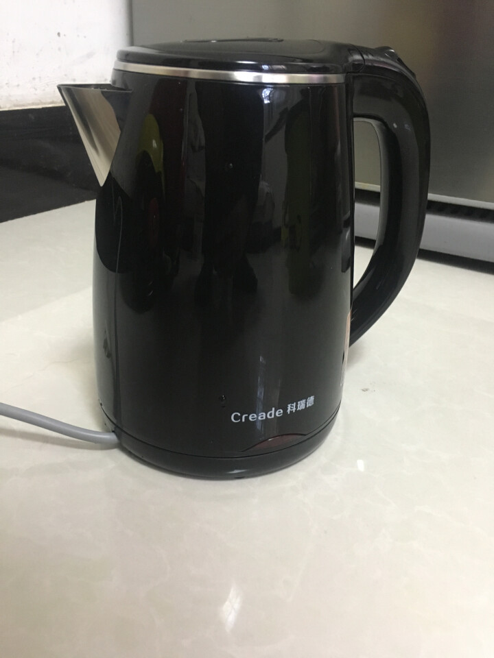 科瑞德（Creade）五星级酒店电热水壶 1.0L食品级不锈钢  自动断电防烫 家居热水壶 1.0L野性黑色怎么样，好用吗，口碑，心得，评价，试用报告,第4张