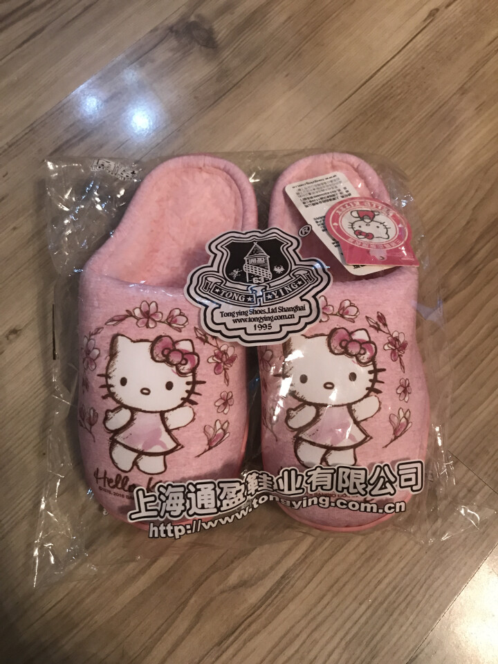 凯蒂猫(Hello Kitty)儿童棉拖鞋 女童拖鞋可爱宝宝防滑软底室内 冬季家居鞋 KY219744/KY319744粉红 210/内长21cm怎么样，好用吗,第4张