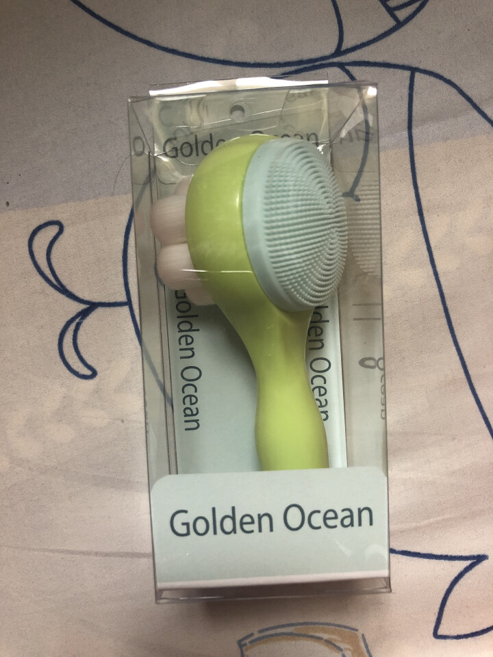 GoldenOcean金海洋梅花双面洗脸刷 站立式软毛硅胶洗脸刷 去黑头去角质 洗脸扑洁面刷 草绿色怎么样，好用吗，口碑，心得，评价，试用报告,第2张