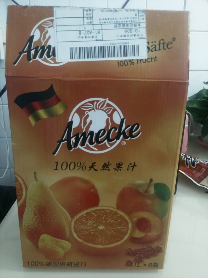 爱美可（Amecke）德国原装进口 100%鲜榨果肉橙汁果汁 1L*6瓶整箱装果汁饮料 京东包邮怎么样，好用吗，口碑，心得，评价，试用报告,第2张