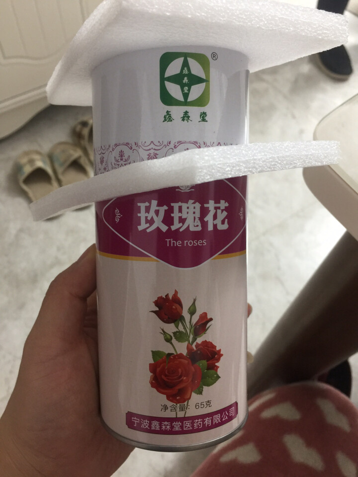 鑫森堂 玫瑰花茶 正宗精选平阴玫瑰花 可搭配菊花茶泡水喝的养生茶花茶65g/罐 红色怎么样，好用吗，口碑，心得，评价，试用报告,第2张