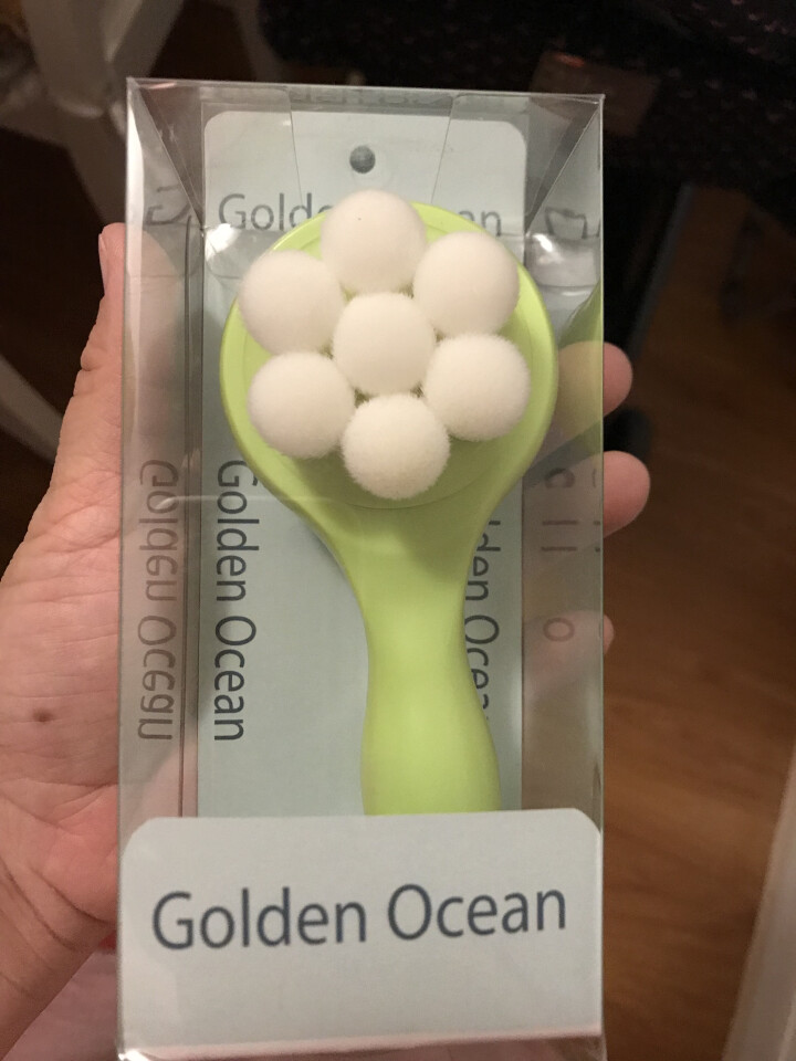 GoldenOcean金海洋梅花双面洗脸刷 站立式软毛硅胶洗脸刷 去黑头去角质 洗脸扑洁面刷 草绿色怎么样，好用吗，口碑，心得，评价，试用报告,第3张